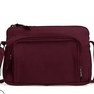 Vera Bradley Burgundy recycled cotton Crossbody Bag